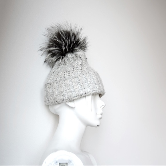 Kyi Kyi Pom Beanie in Grey - Picture 3 of 7